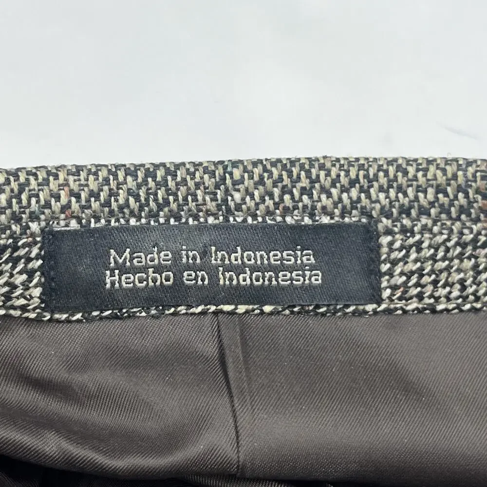 Vintage Towncraft Silk Tweed Blazer Sports Jacket Black Gray Size 40L Preppy